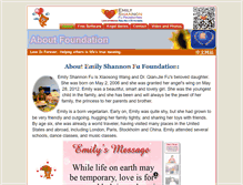 Tablet Screenshot of emilyfufoundation.org